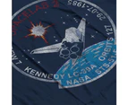 NASA STS 51 F Challenger Mission Badge Distressed Women's Sweatshirt - Navy Blue