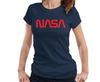 The NASA Logo 1975-1992 Women's T-Shirt - Navy Blue