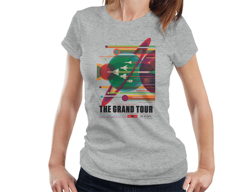NASA The Grand Tour Interplanetary Travel Poster Women's T-Shirt - Heather Grey