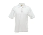 UCC 50/50 Mens Plain Pique Short Sleeve Polo Shirt (White) - BC1194
