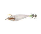 6cm / 8cm Luminous Squid Jig Fishing Wood Shrimp Lure - White