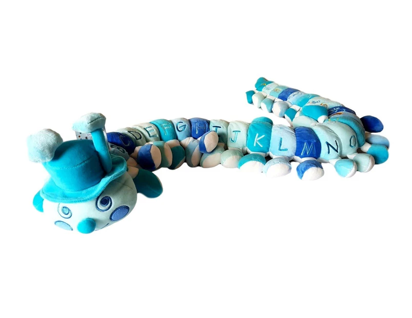 Baby Boo ABC Learning Alphabet Caterpillar Baby Blue Plush Toy 160cm Long