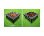 Grillz Outdoor Fire Pit BBQ Table Grill Garden Wood Burning Fireplace Stove