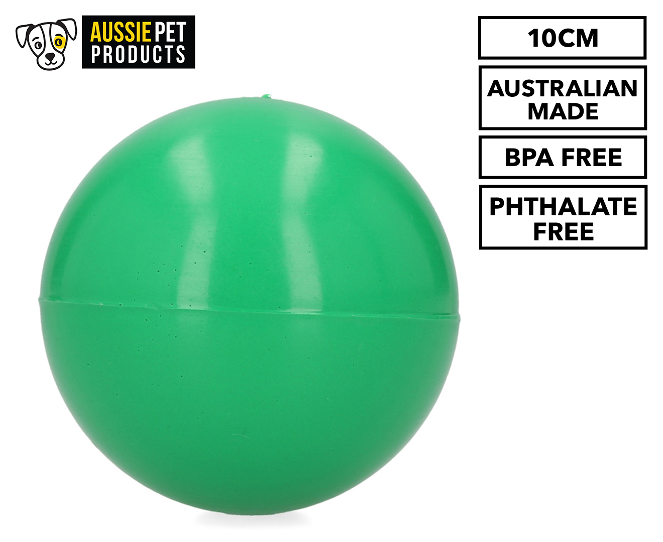 Aussie Pet Products Medium Ruff Ball Green Catch .au