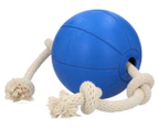 Aussie Pet Products Large Rope Ruff Ball - Blue