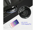 Bopai Luxury Style Leather & Microfibre Anti-Theft Business and Travel with USB Charging Backpack B4211 Black 15.6" Laptop