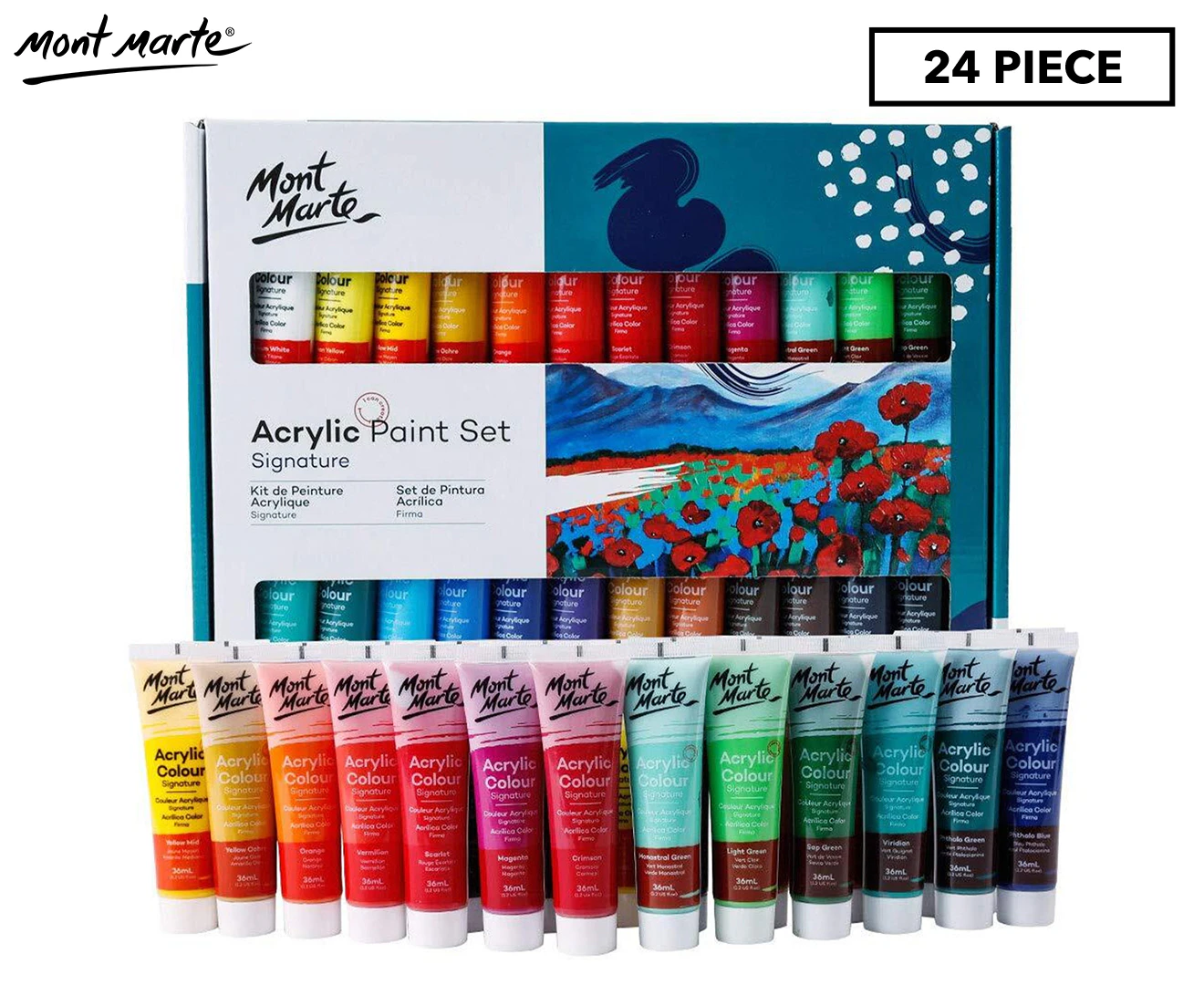 Mont Marte Signature Acrylic Paint Set 24-Pack