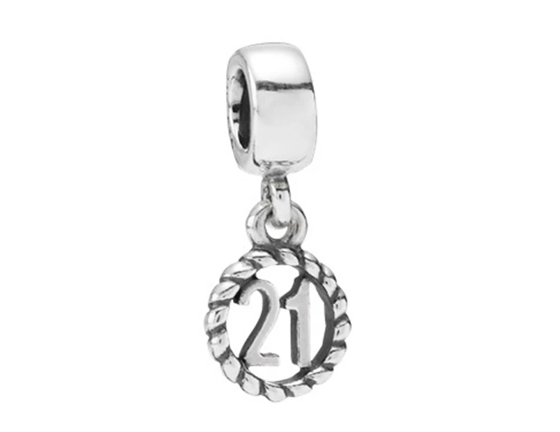 Pandora 21st Birthday Pendant Charm - Silver