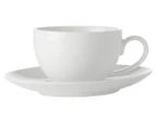Set of 4 Maxwell & Williams White Basics Coupe Demi Cup & Saucer Set