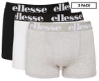 Ellesse Men's Hali Trunks 3-Pack - Black/Grey/White