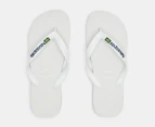 Havaianas Unisex Brasil Logo Thongs - White