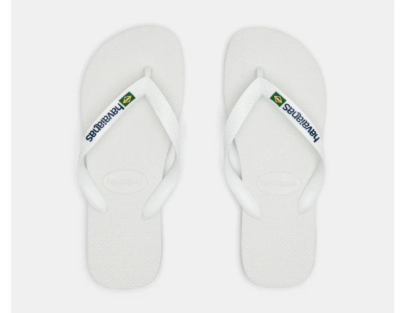 Havaianas Unisex Brasil Logo Thongs - White