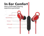 Promate ROVI.RED  Ergonomic In-Ear Stereo     Wireless Earphones. Sporty Ear-Lock Design. Inline Volume Controls, 55mAh Battery Capacity, Up to 5 Hou
