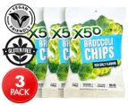 3 x X50 Broccoli Chips Sea Salt 60g