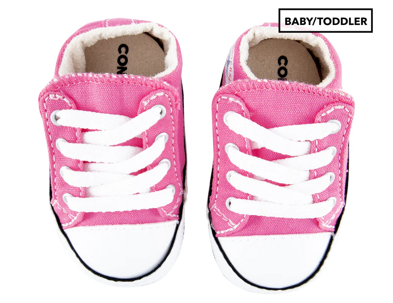 Converse Baby Chuck Taylor All Star Cribster Mid Canvas Shoe - Pink/White