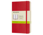 Moleskine Classic Pocket Plain Softcover Notebook - Scarlet Red