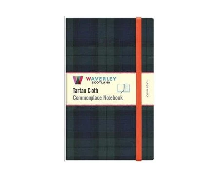 Waverley (L): Black Watch Tartan Cloth Large Notebook