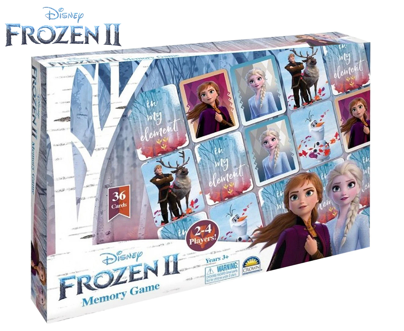 36pc Frozen 2 Memory Card Game Kids/Children 3y+ Educational Fun Family Play Toy