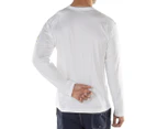 Nautica Men's Competition Ghosted Long Sleeve Tee / T-Shirt / Tshirt - Bright White