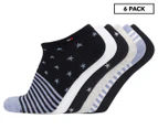 Tommy Hilfiger Women's Stars & Stripes Ankle Socks 6-Pack - Navy Assorted
