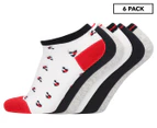 Tommy Hilfiger Women's Heart Logo Ankle Socks 6-Pack - Multi