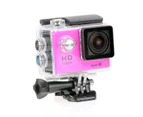 N9Se Portable 30M Waterproof Wi-Fi Loop Recording 1080P Action Camera Pink