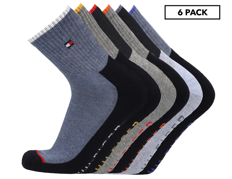 Tommy Hilfiger Men's Quarter Crew Socks 6-Pack - Multi