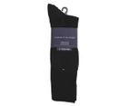 Tommy Hilfiger Men's Flat Knit Crew Socks 4-Pack - Black
