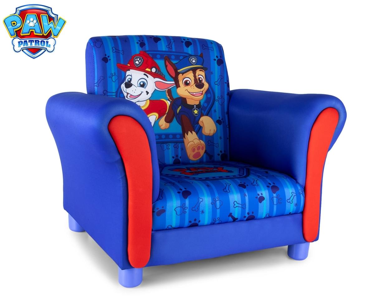 Paw Patrol Upholstered Kids Arm Chair Marshall And Chase Blue Catch Com Au