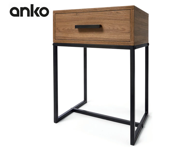 Anko Industrial 1 Drawer Unit - Brown/Black