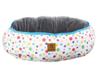 Charlie's 75x80cm Oval Funk Nest Pet Bed - Colourful Spot