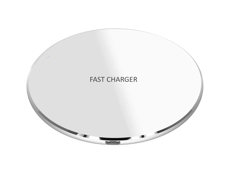10W QI Wireless charger for iPhone 11 X XR 8 FAST Charging Pad Samsung S10 White