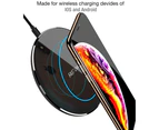 10W QI Wireless charger for iPhone 11 X XR 8 FAST Charging Pad Samsung S10 Black