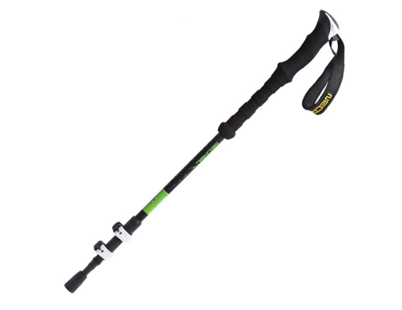 Aluminum Alloy Lock Trekking Pole Pole Cane Hiking Supplies Outdoor Supplies Suitable for Hiking-Green