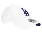 New Era LA Dodgers Perforated Pivot 9TWENTY Adjustable Baseball Cap - White