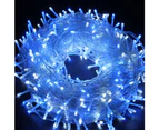 Christmas Fairy Lights 500 LED 8 Functions Indoor/Outdoor Decorations 35m Long - Blue White, Clear