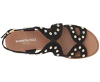 Kenneth Cole New York Womens Jules Fabric Open Toe Beach Ankle Strap Sandals