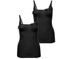 Bamboo Lace Nursing Camisole w/ Built In Bra - 2 Pack