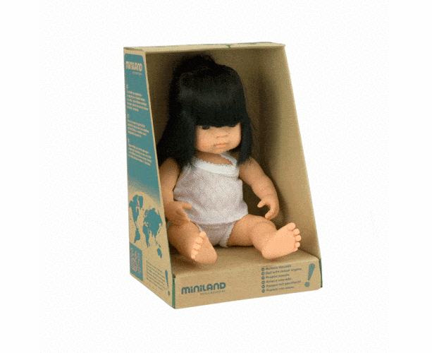 Miniland Anatomically Correct Baby Doll Asian Girl - 38 cm