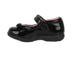 Miss Fiori Kids F Mj Bow Girls Infants Children School Formal Shoes Footwear - Black/Patent