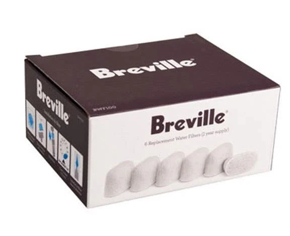 6pc Breville Replacement Charcoal Water Filters for Coffee Espresso Machines