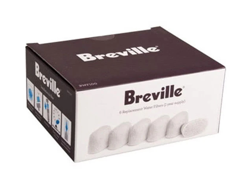 6pc Breville Replacement Charcoal Water Filters for Coffee Espresso Machines