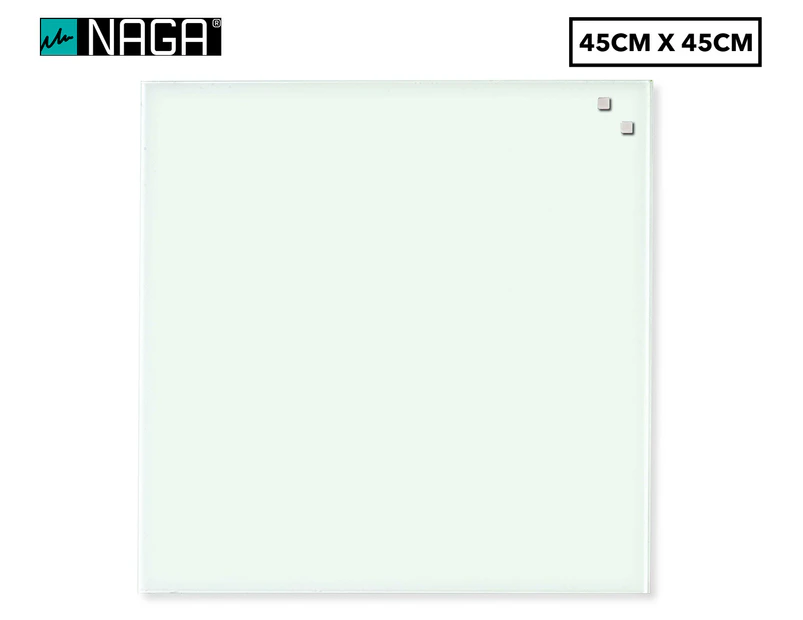 NAGA 45x45cm Magnetic Glassboard - White