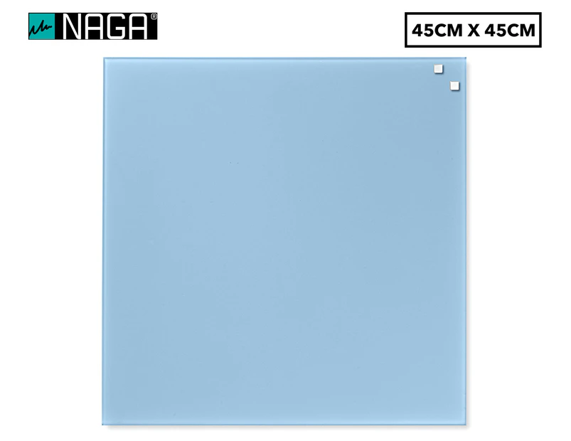 NAGA 45x45cm Magnetic Glassboard - Light Blue