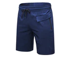 SPORX Men's Performance Shorts with zip pockets Navy Blue