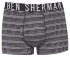 Ben Sherman Men's Levi Trunks 3-Pack - Black Stripe/Blue Stripe/Grey