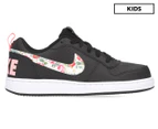 Nike Grade-School Girls' Court Borough Low VF Sneakers - Black/Pale Ivory/Pink Tint