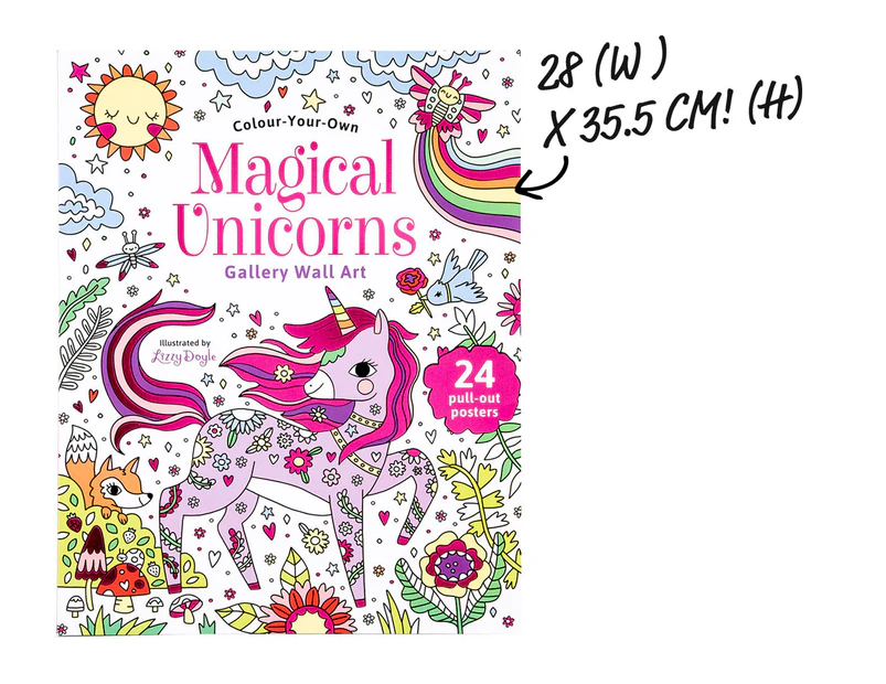 Colour Your Own Magical Unicorns Gallery Wall Art