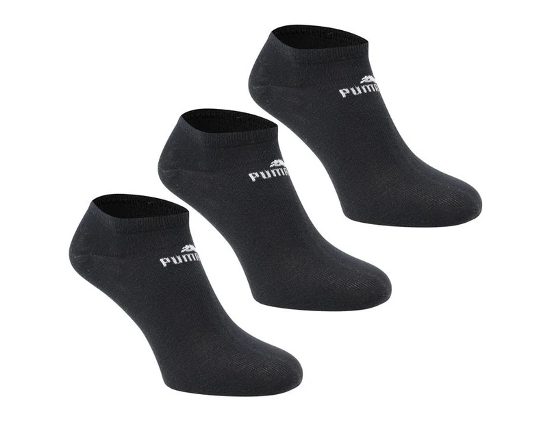 Puma Kids 3 Pack Trainer Socks Junior - Black