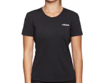 Adidas Women's D2M Solid Tee / T-Shirt / Tshirt - Black/White